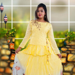 Party wear kurti with skirt | Designer Kurti Manufacturer in Kolkata | Ladies Kurti Wholesaler in Kolkata | Ruchika Synthetics