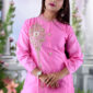 Pink Pure Chanderi Silk Kurti with Zardosi work
